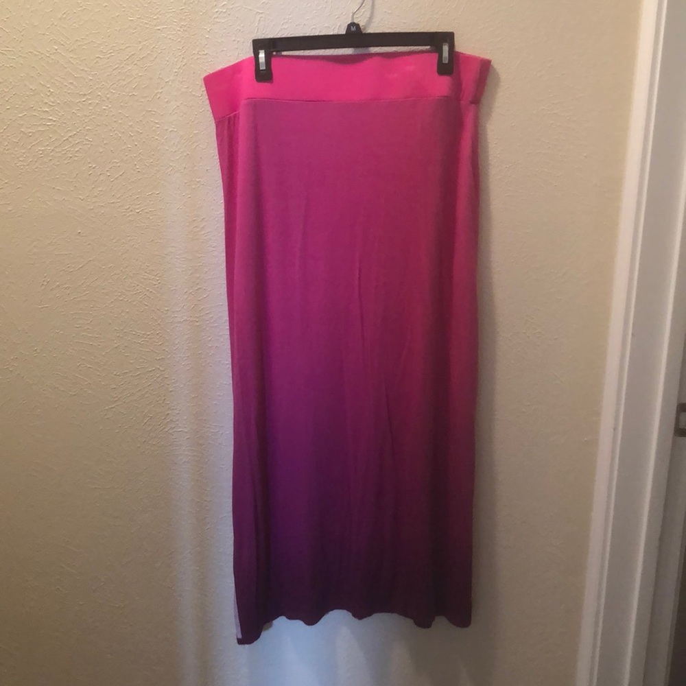 Pink ombré maxi skirt